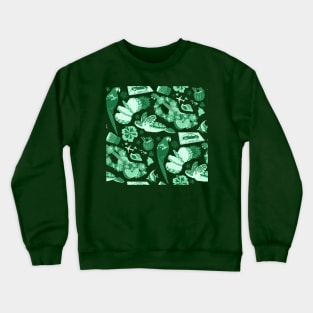 You Got the Green Hawaiian Woodcut Pattern! Crewneck Sweatshirt